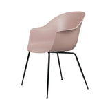 Bat Dining Chair: Conic Base + Black Matt + Sweet Pink + Felt Glides