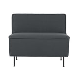 Modern Line Lounge Chair: Low + Black Semi Matt