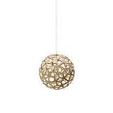 Coral Pendant Light: Extra Small + Bamboo  + White