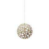 Coral Pendant Light: Extra Small + Bamboo + White  + White