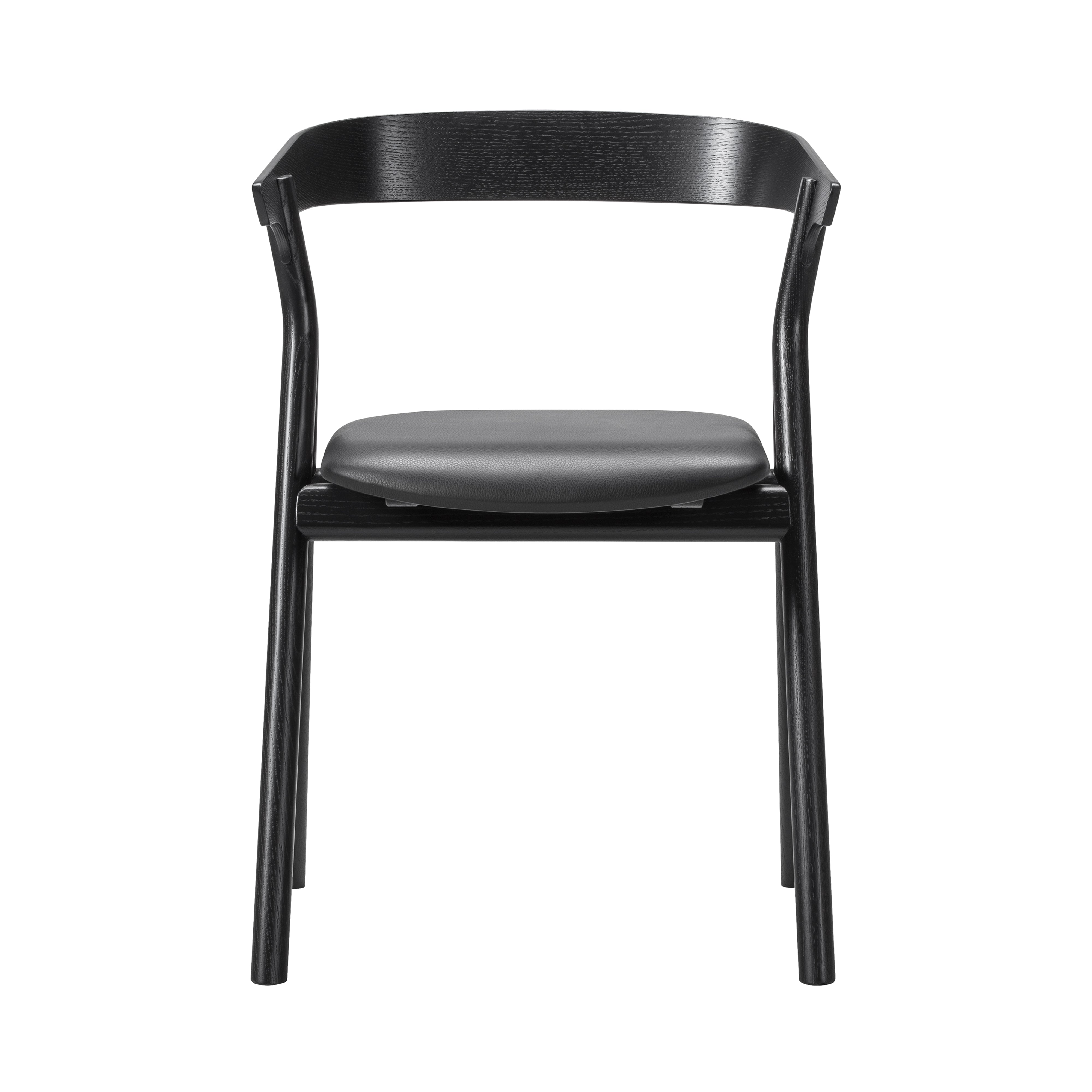 Yksi Chair: Seat Upholstered + Black Lacquered Oak