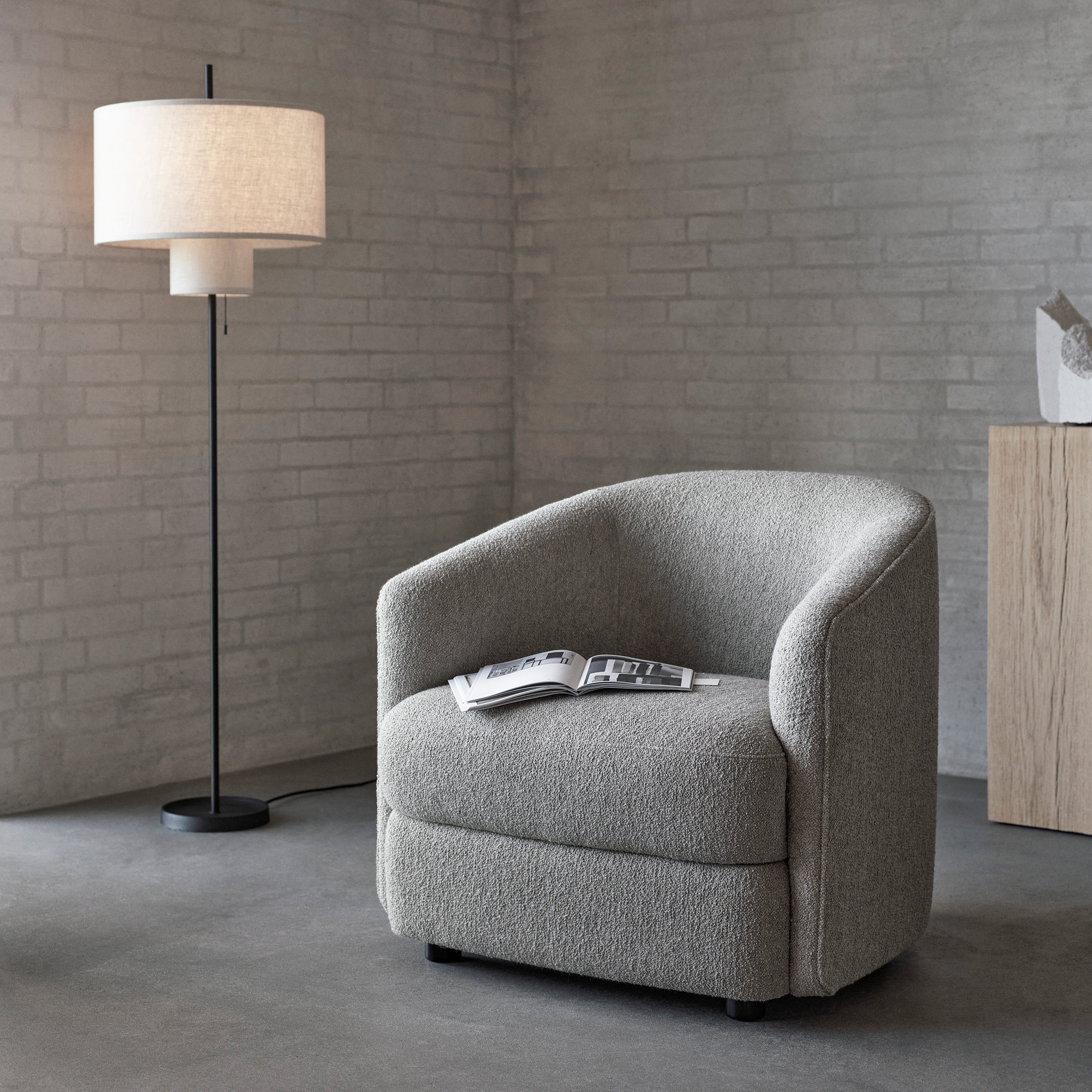 Covent Lounge Chair: Upholstered + Quick Ship
