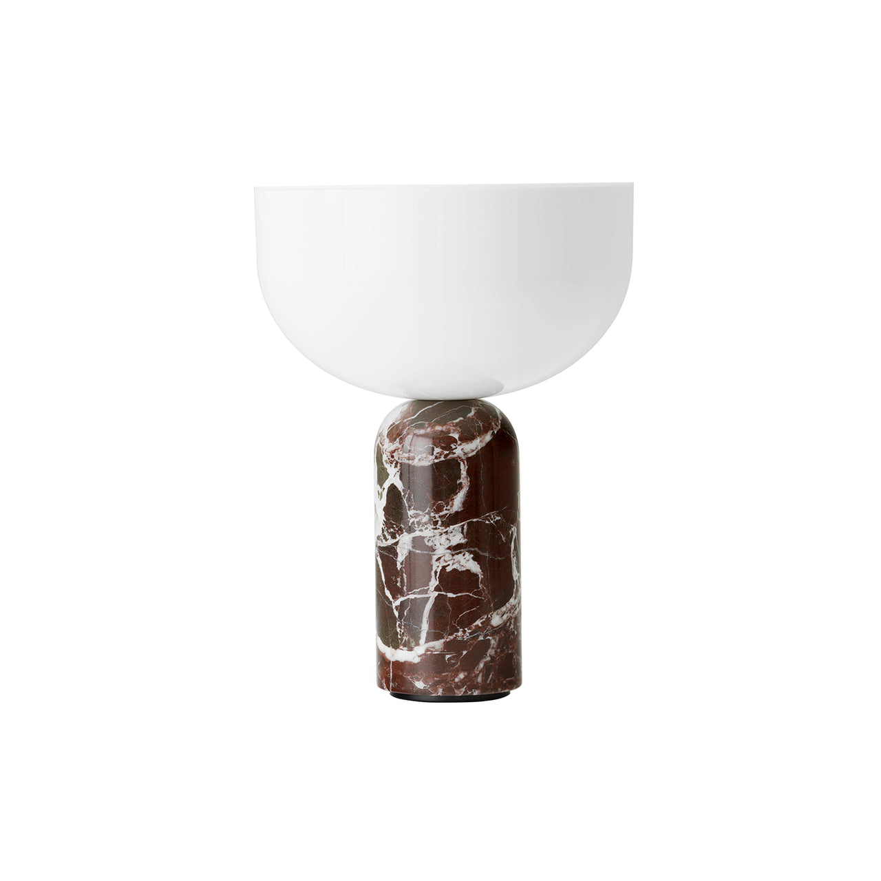 Kizu Portable Table Lamp: Rosso Levanto Marble