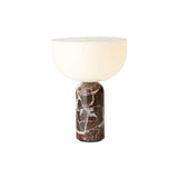 Kizu Portable Table Lamp: Rosso Levanto Marble