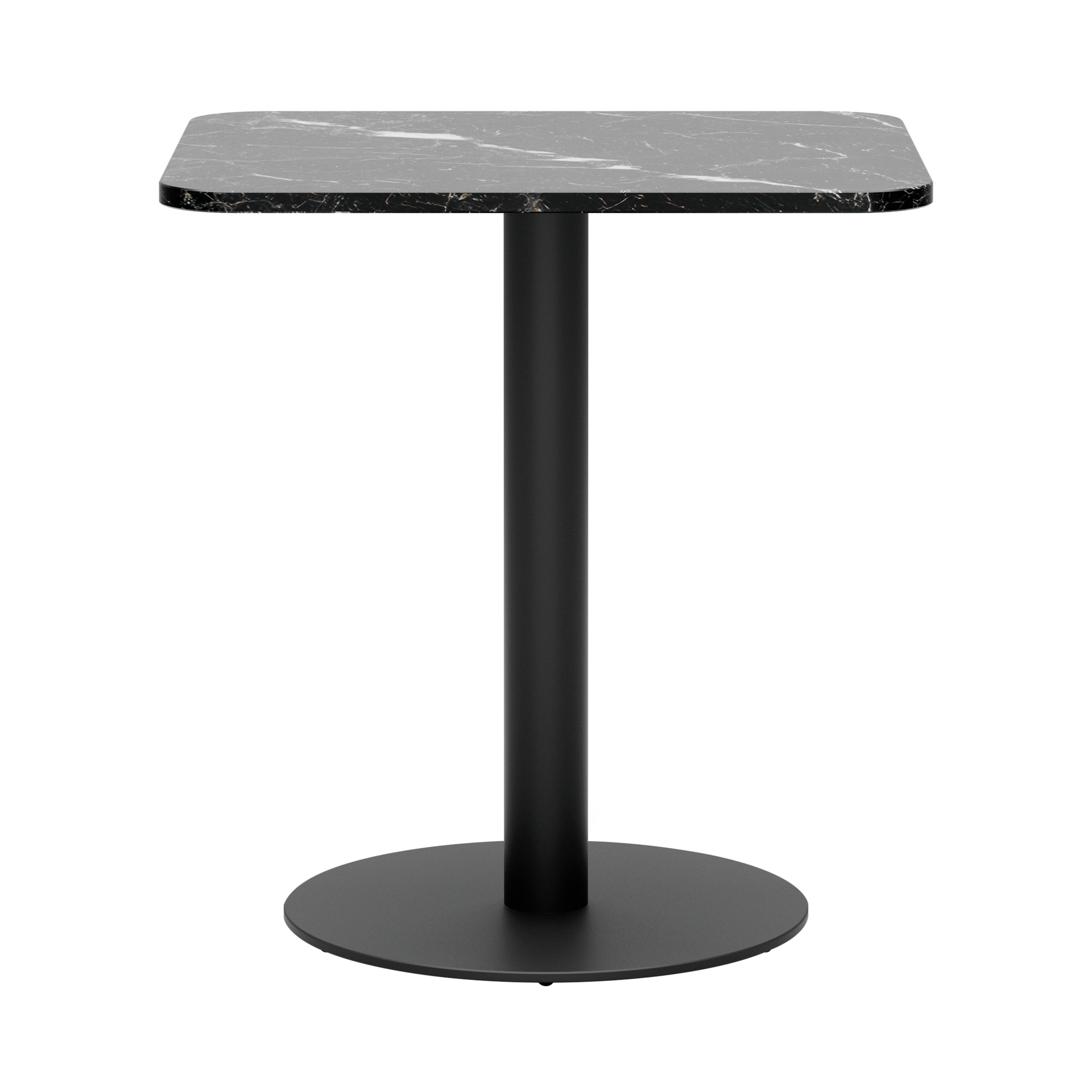 Florence Column Rectangular: Marble Top + Black Marquina Marble