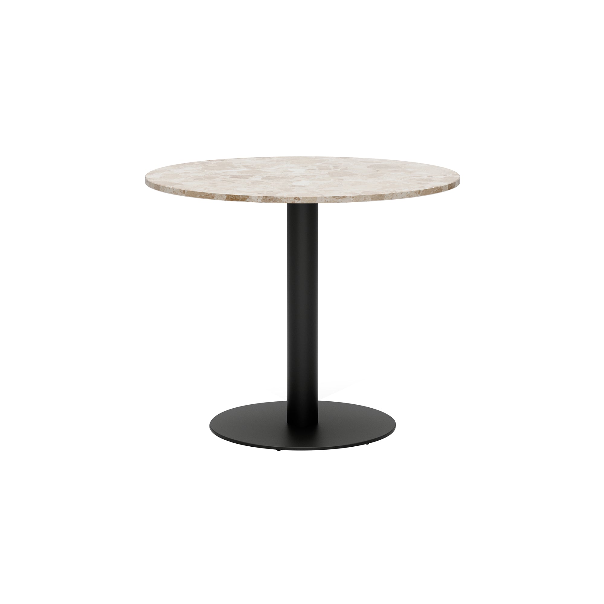 Florence Column Round Table: Marble Top + Medium - 35.4