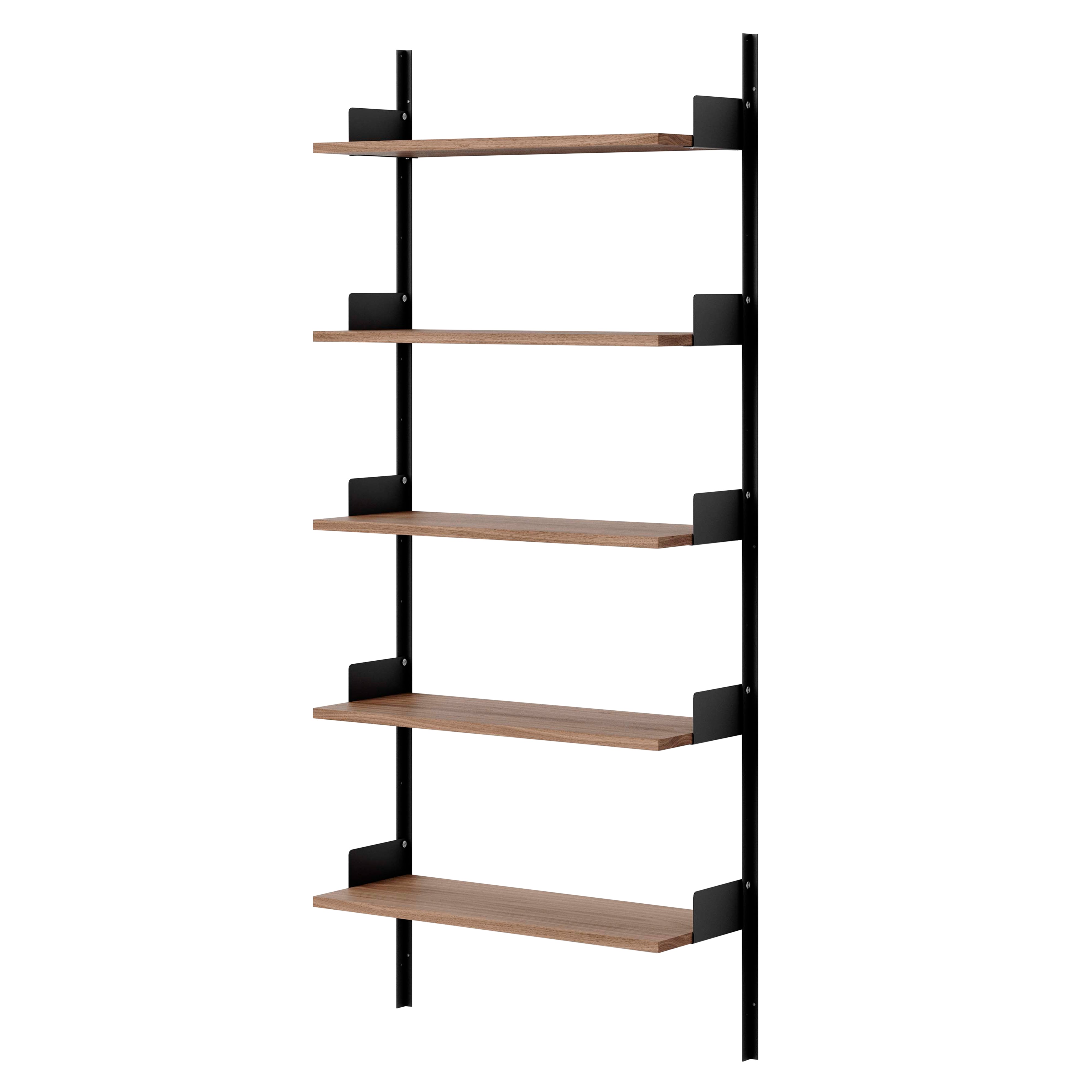 New Works Wall Shelf: High + Walnut + Black