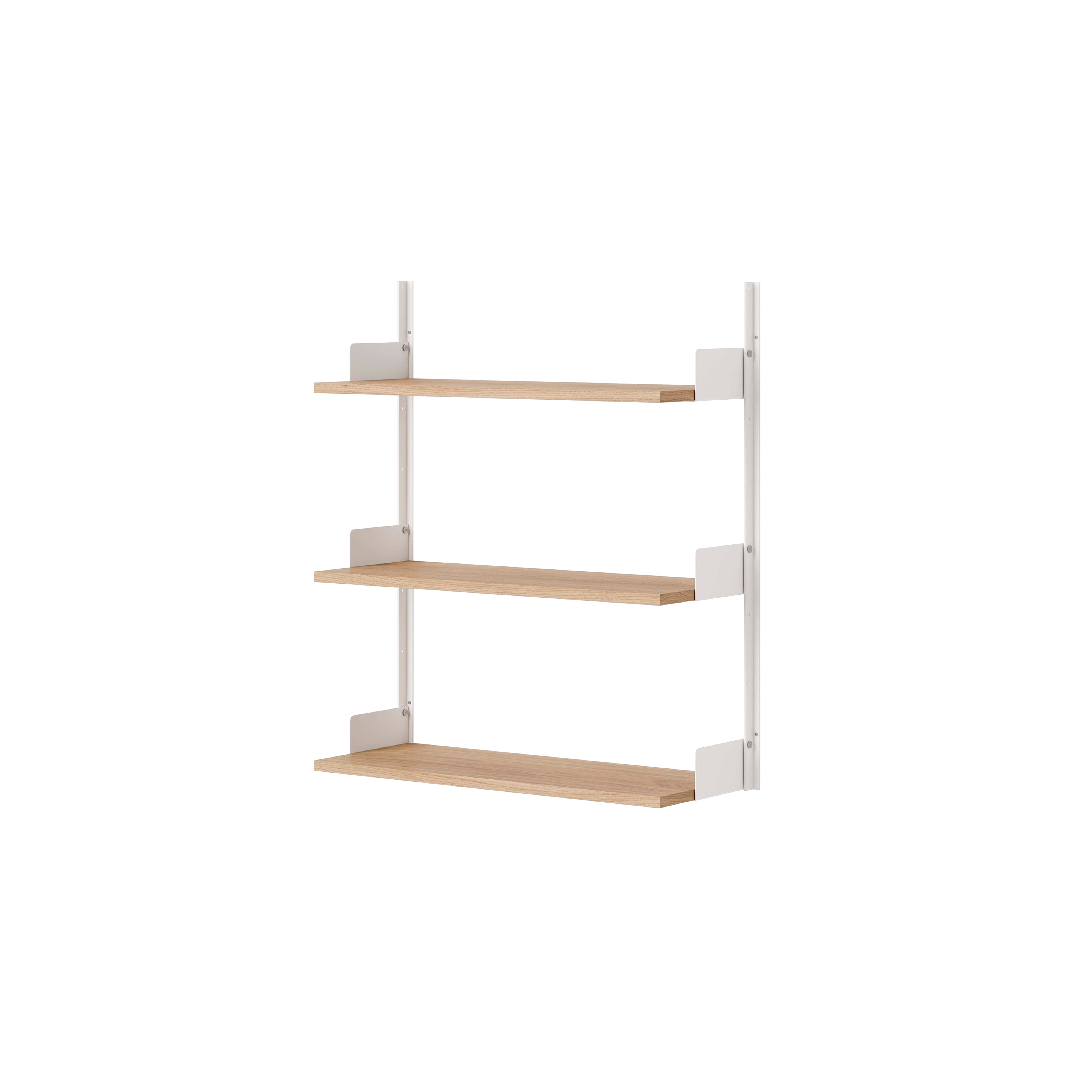 New Works Wall Shelf: Medium + Oak + White
