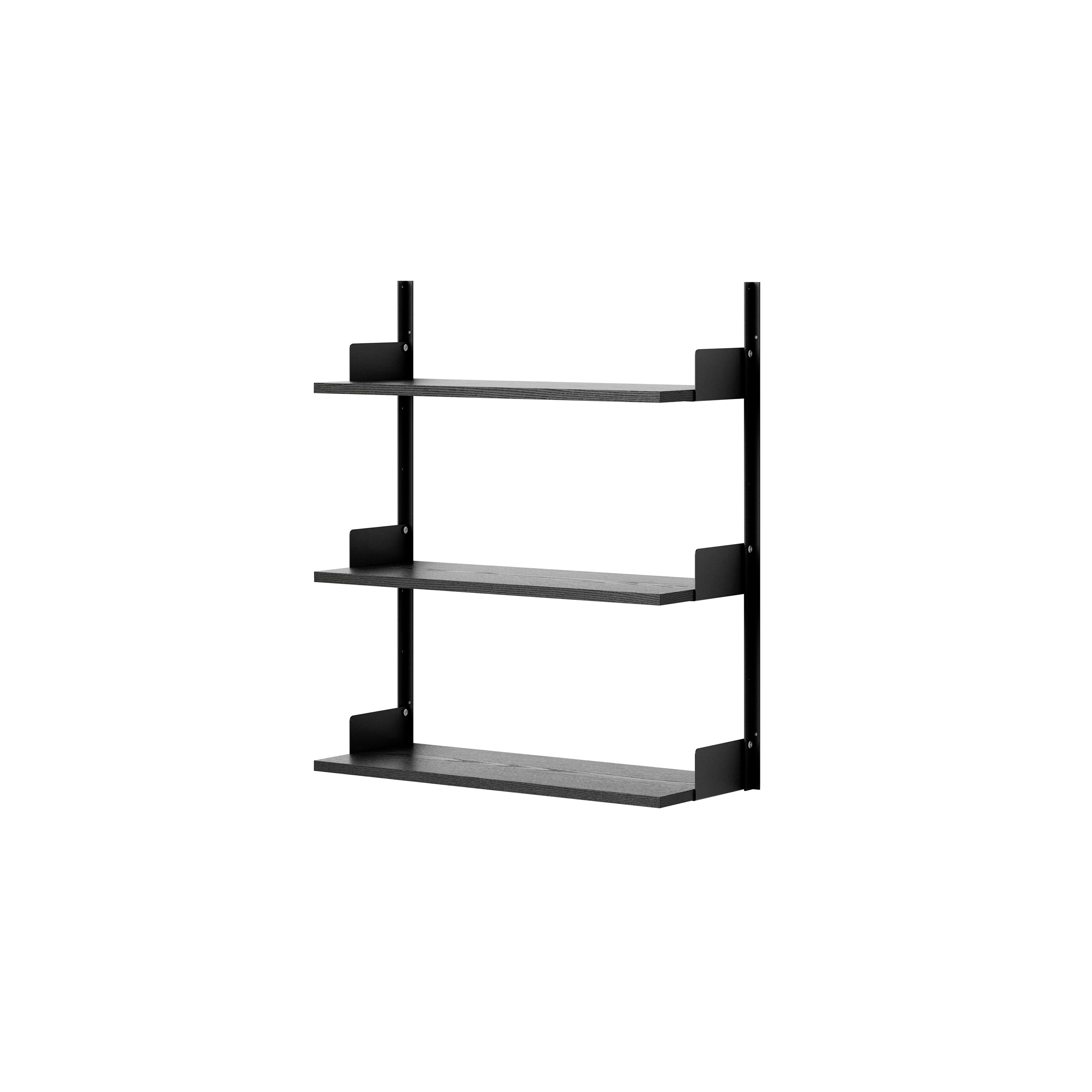 New Works Wall Shelf: Medium + Black Ash + Black