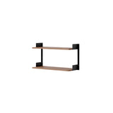 New Works Wall Shelf: Low + Walnut + Black