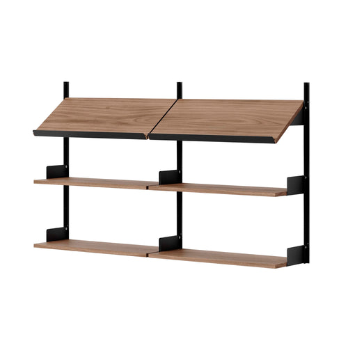 New Works Office Shelf: Walnut + Black