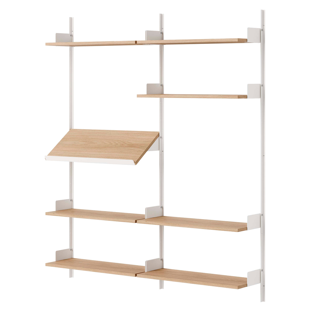 New Works Living Shelf: Oak + White