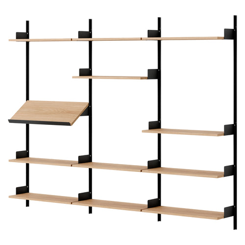 New Works Display Shelf: Oak + Black