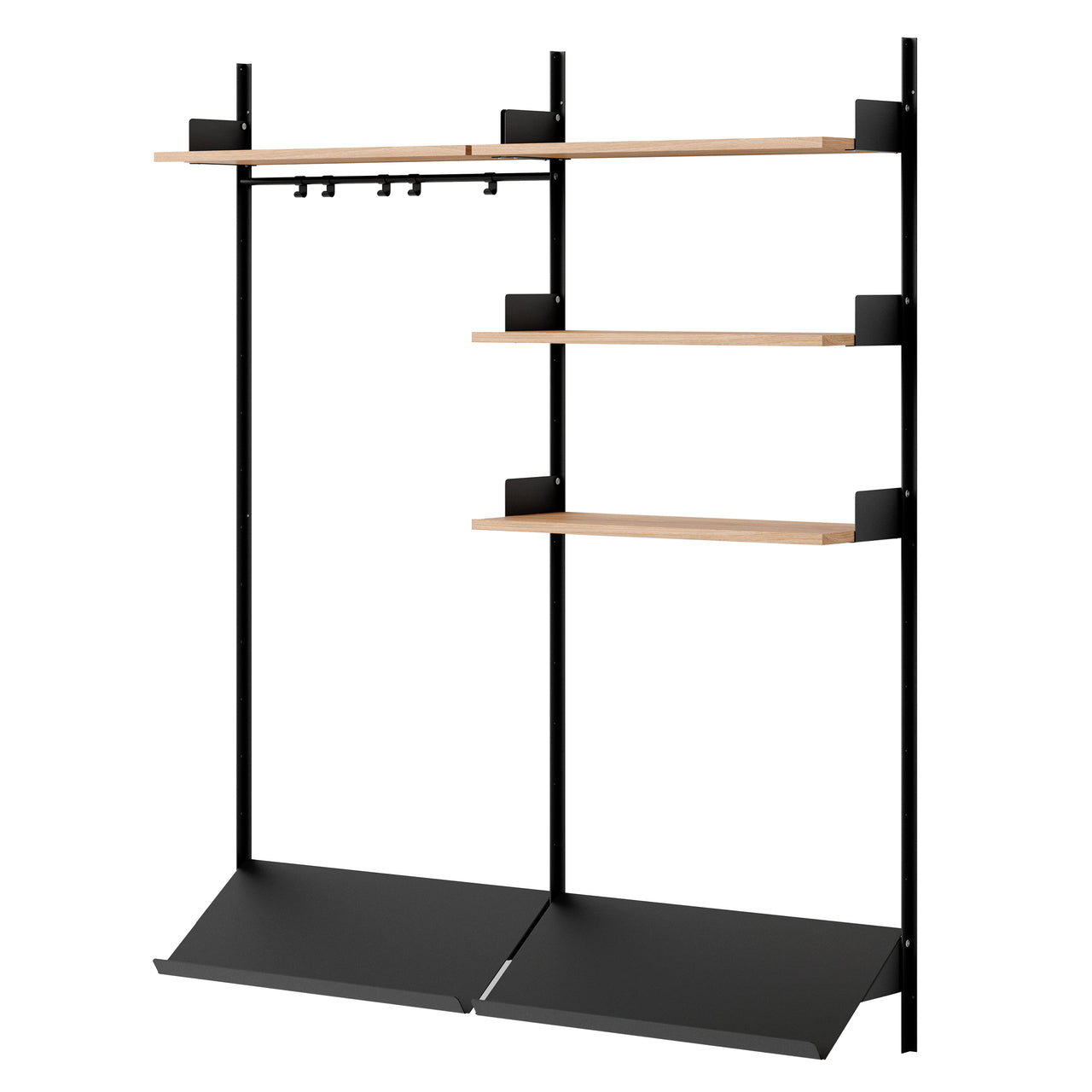 New Works Wardrobe Shelf: 3 + Oak + Back