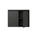 New Works Wall Cabinet with Doors: Tall + Black Ash