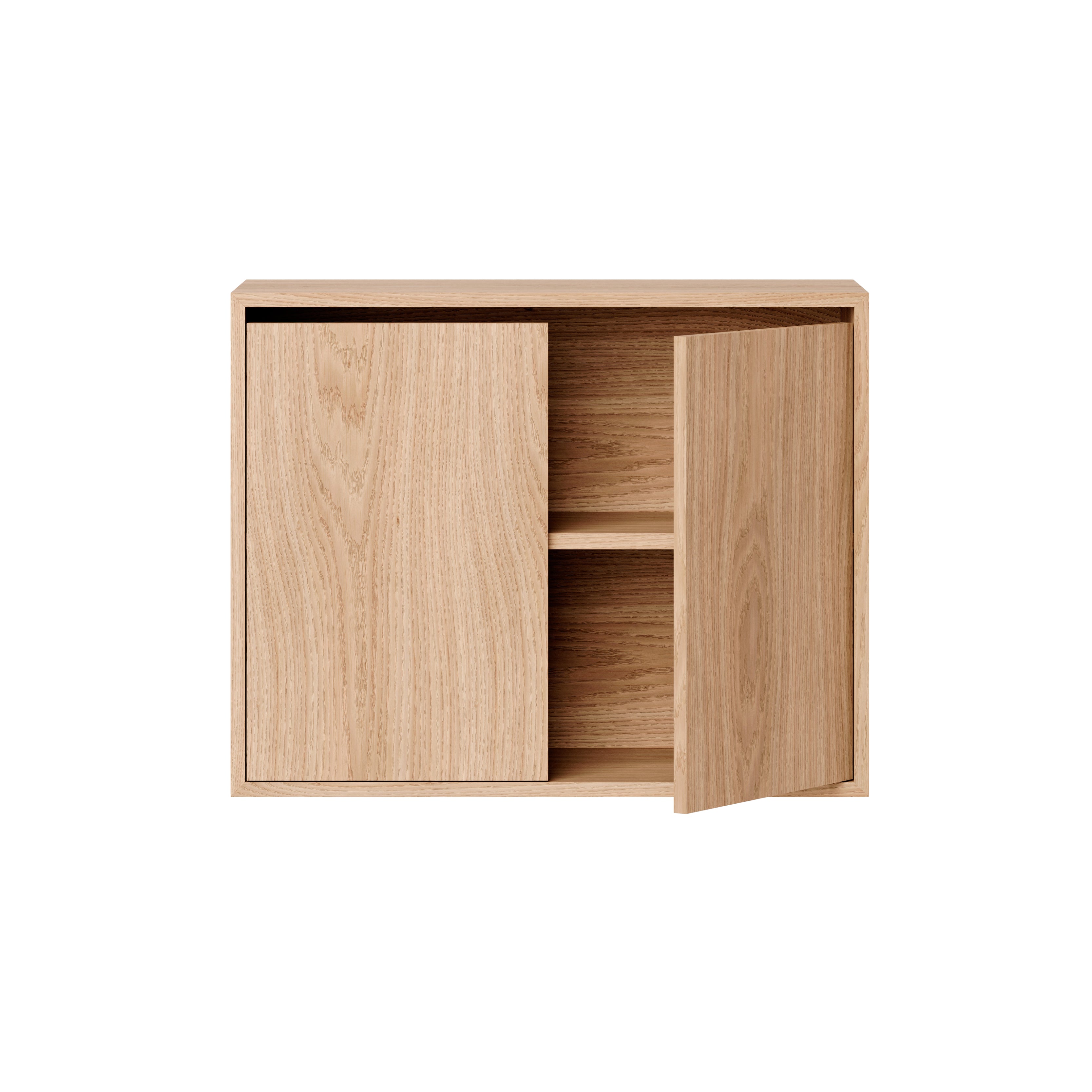 New Works Wall Cabinet with Doors: Tall + Oak