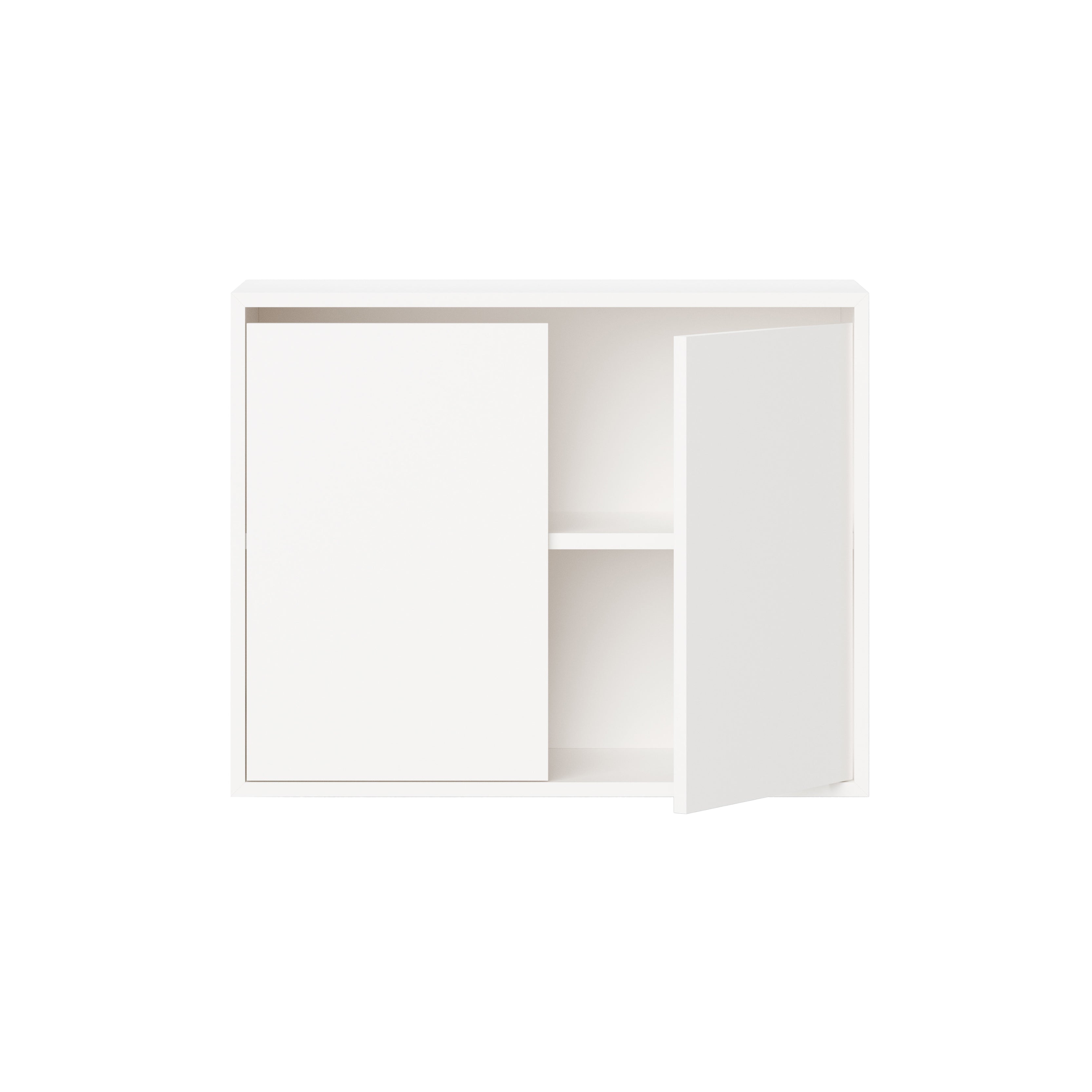 New Works Wall Cabinet with Doors: Tall + White