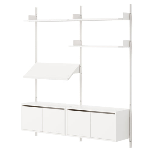New Works Living Shelf Cabinets Low with Doors: White