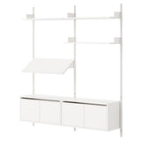New Works Living Shelf Cabinets Low with Doors: White