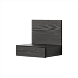 Tana Wall Mounted Nightstand: Black Stained Oak