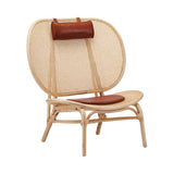 Nomad Chair: Upholstered + Natural + Cognac Aniline Leather