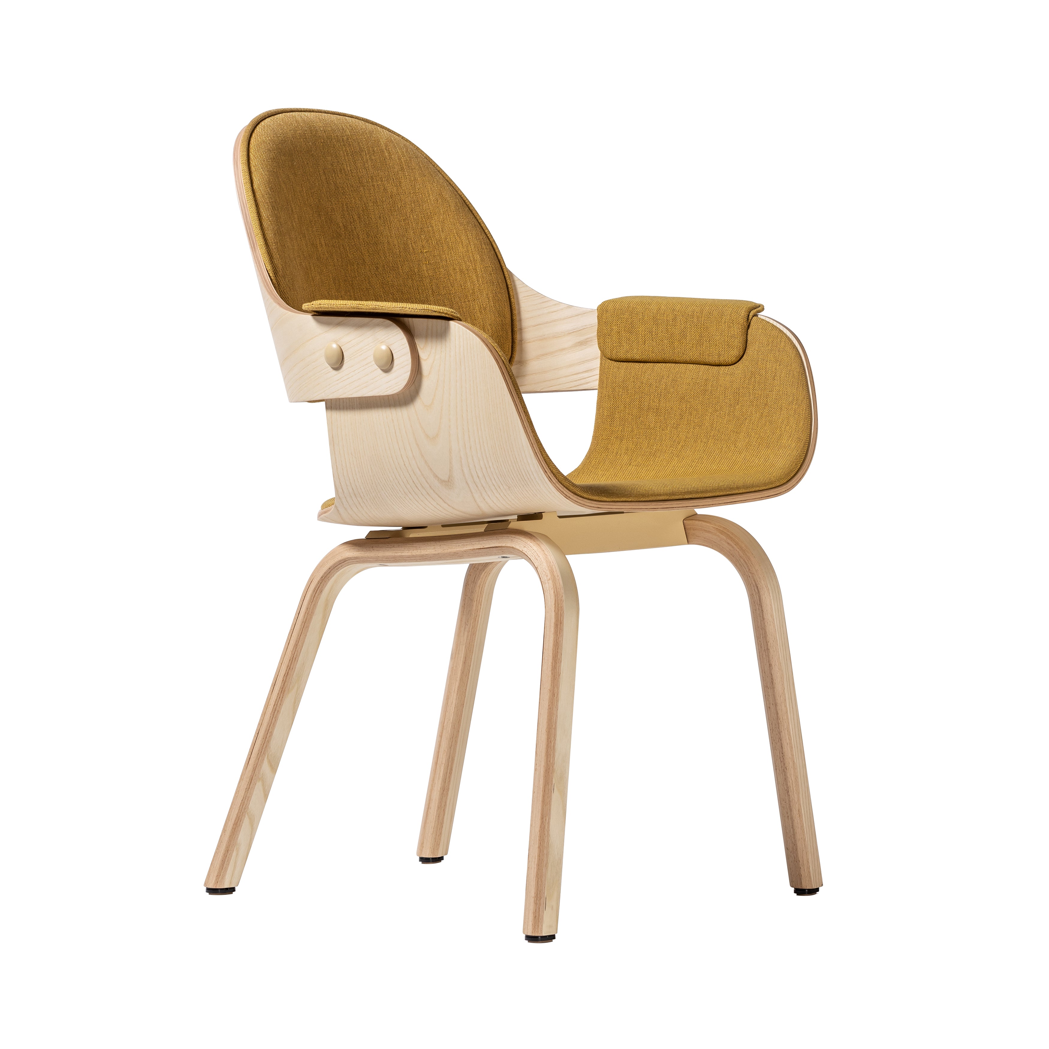 Showtime Nude Chair: Interior Seat + Armrest + Backrest Cushion + Natural Ash