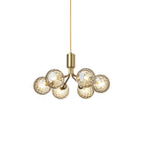 Apiales 6 Pendant Light: Brushed Brass + Optic Gold + Gold