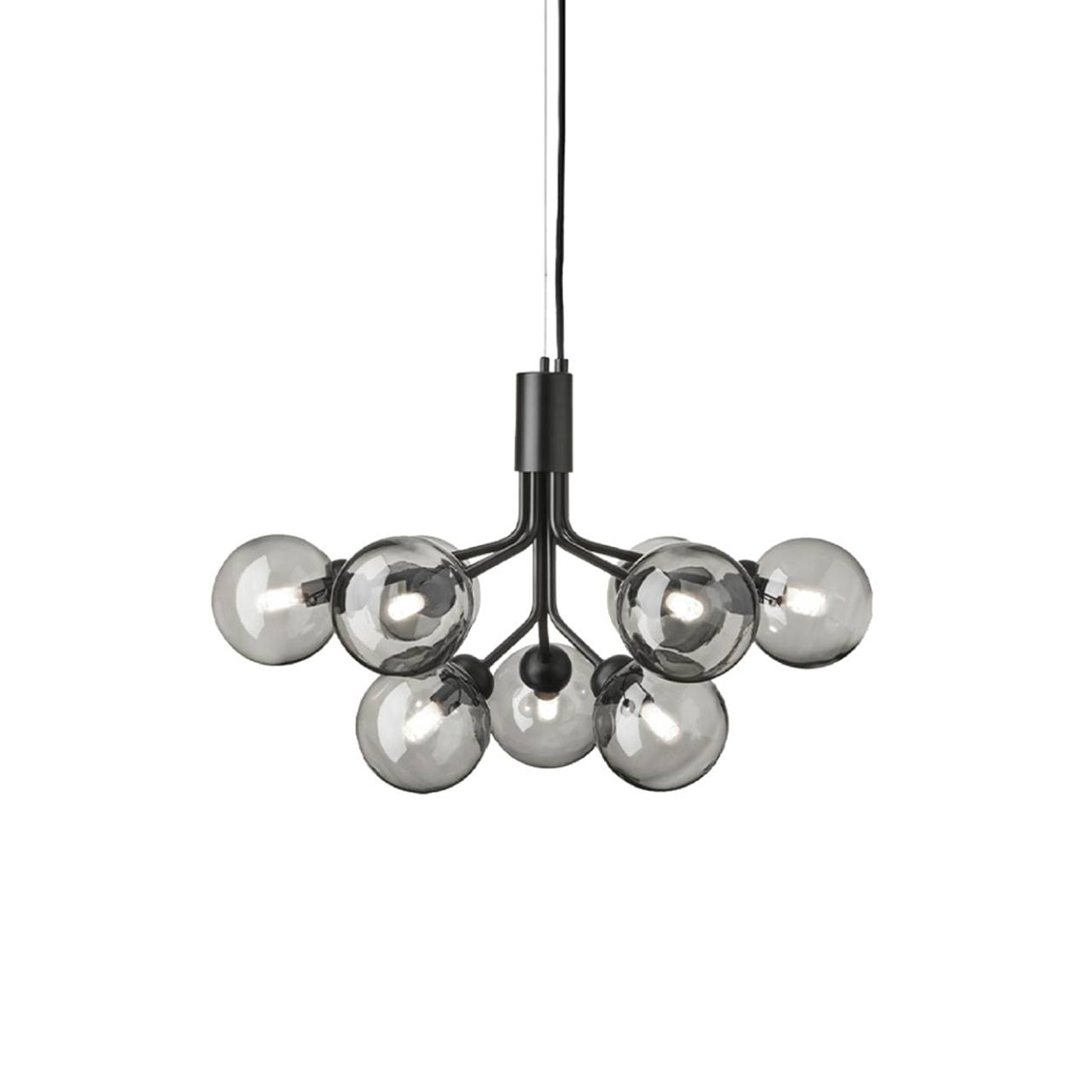 Apiales 9 Chandelier: Brushed Brass + Gold + Gold