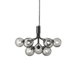 Apiales 9 Chandelier: Brushed Brass + Gold + Gold