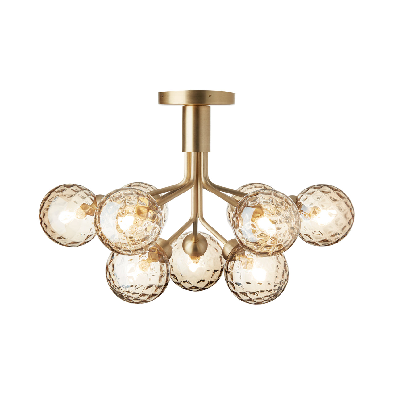 Apiales 9 Ceiling: Brushed Brass + Optic Gold