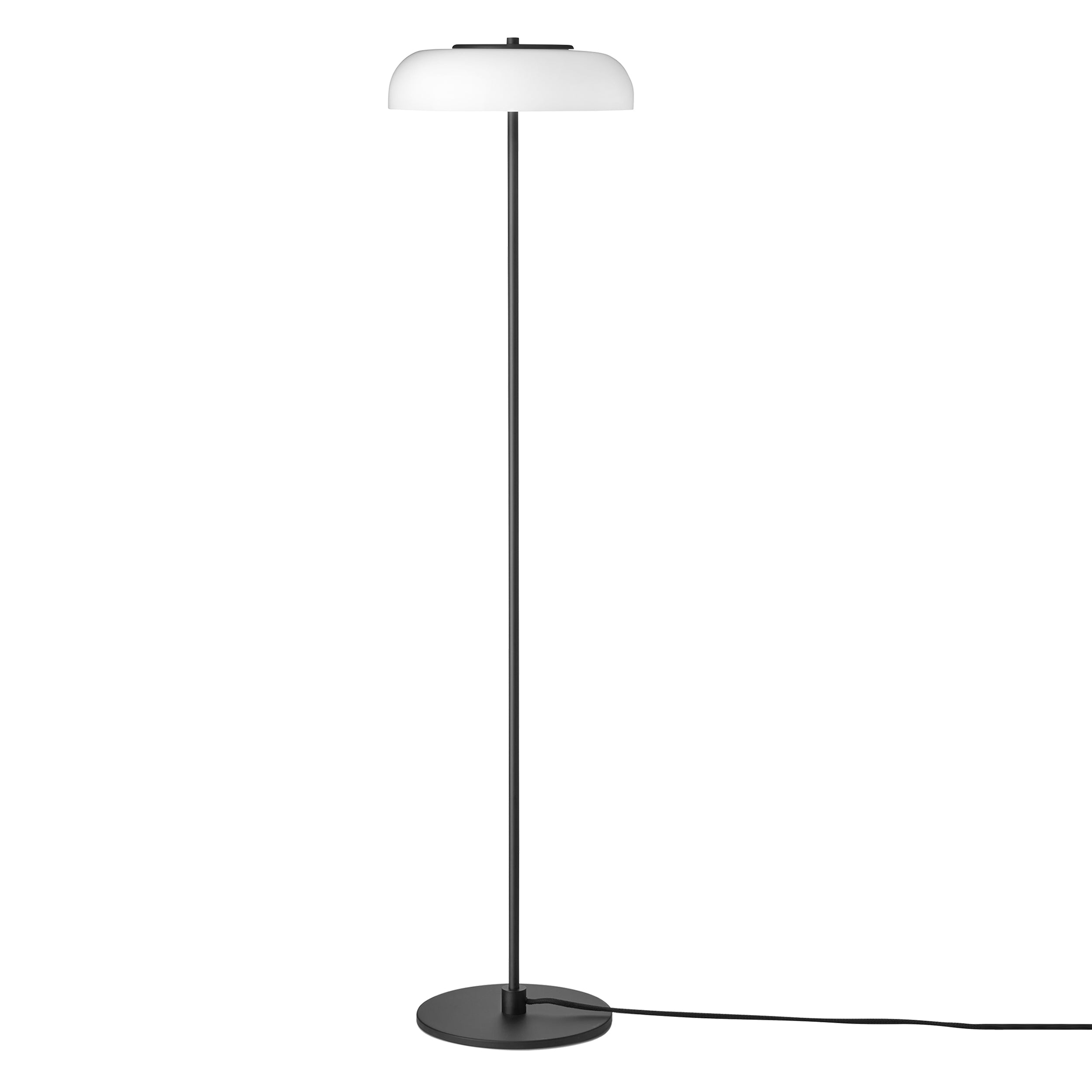 Blossi Floor Lamp: Black + Opal White