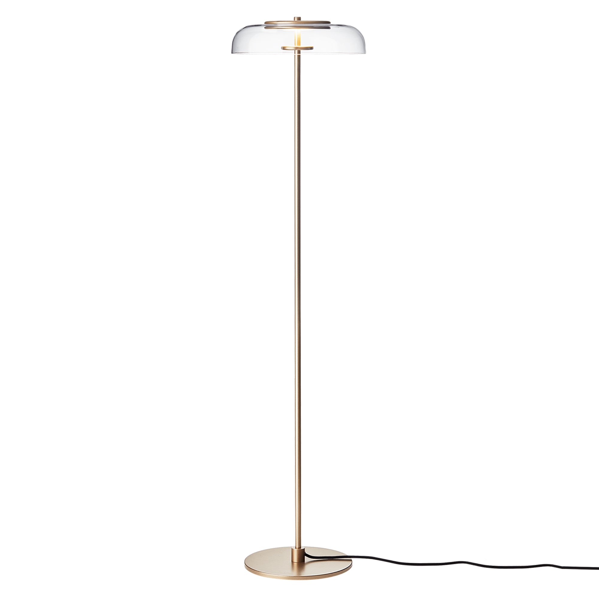 Blossi Floor Lamp: Nordic Gold + Clear