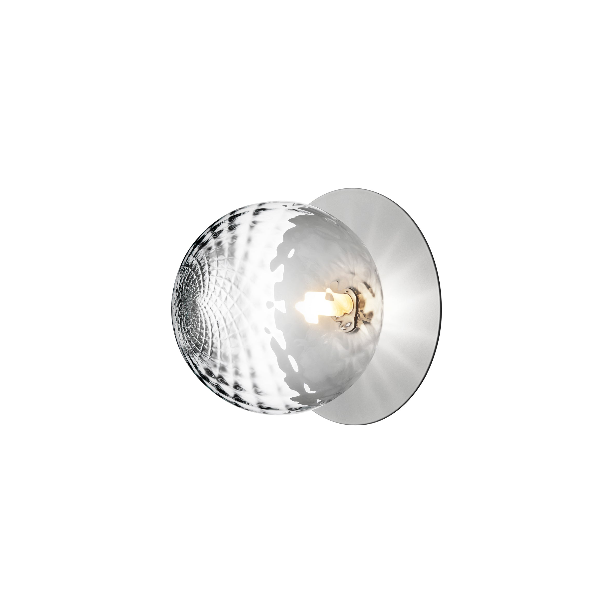 Liila 1 Medium Wall/Ceiling Lamp: Set of 4 + Light Silver + Optic Clear