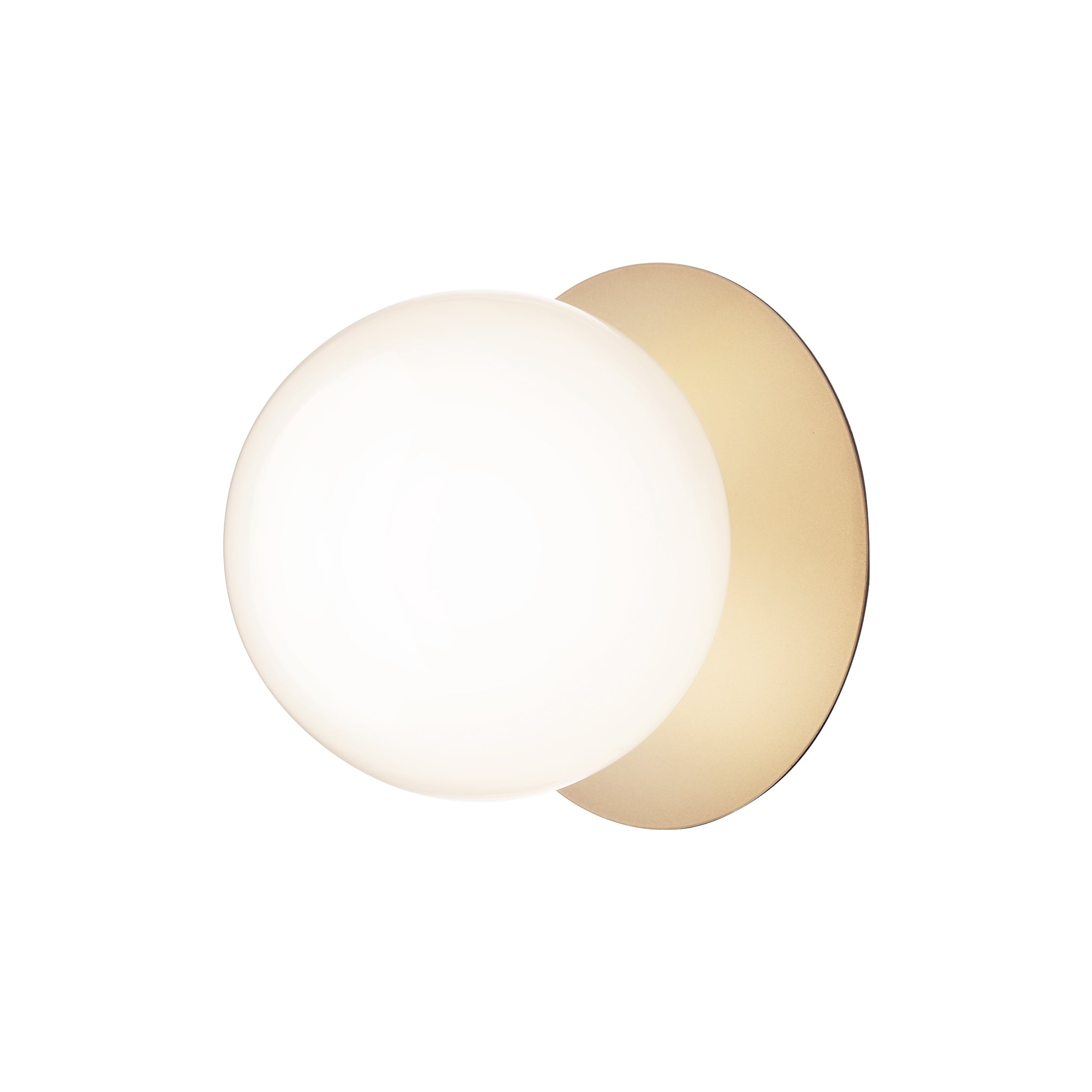 Liila 1 Large Wall/Ceiling Lamp: Set of 2 + Nordic Gold + Opal White