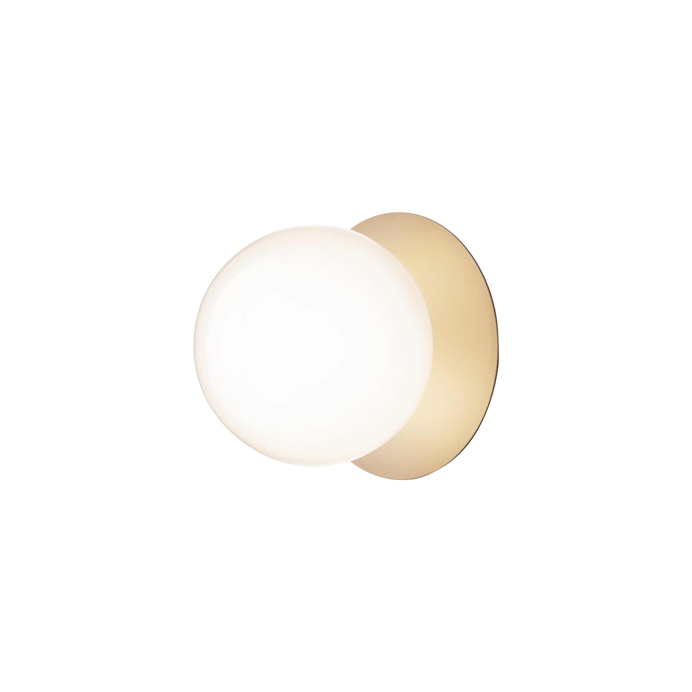 Liila 1 Medium Wall/Ceiling Lamp: Set of 4 + Nordic Gold + Opal White