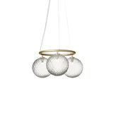 Miira 3 Circular Pendant: Brass + Optic Clear