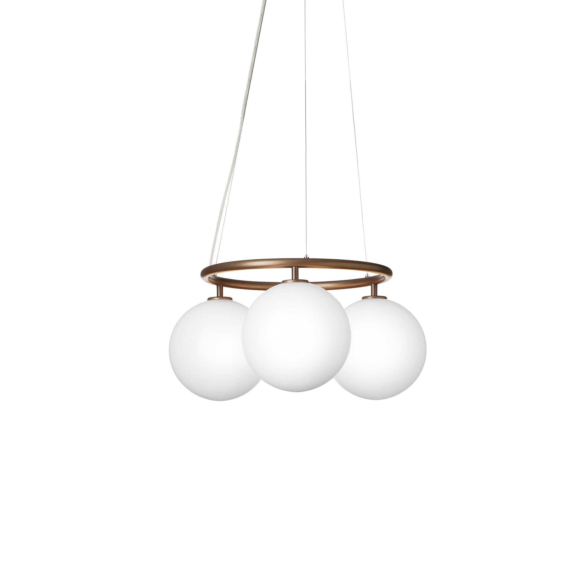 Miira 3 Circular Pendant: Dark Bronze + Opal