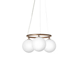 Miira 3 Circular Pendant: Dark Bronze + Opal