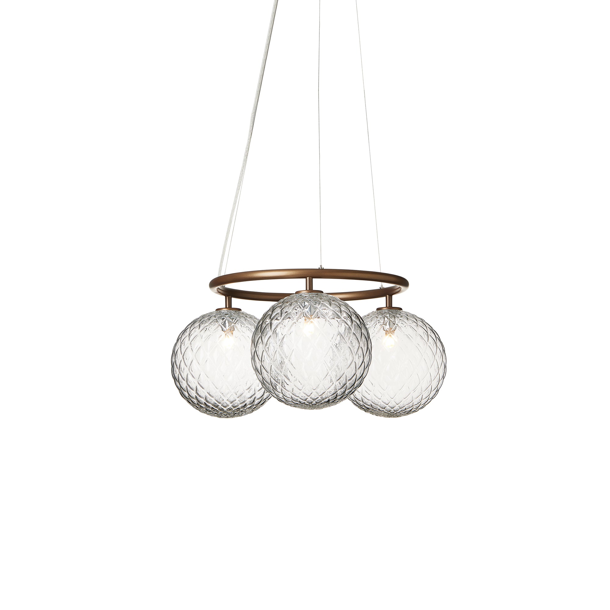 Miira 3 Circular Pendant: Dark Bronze + Optic Clear
