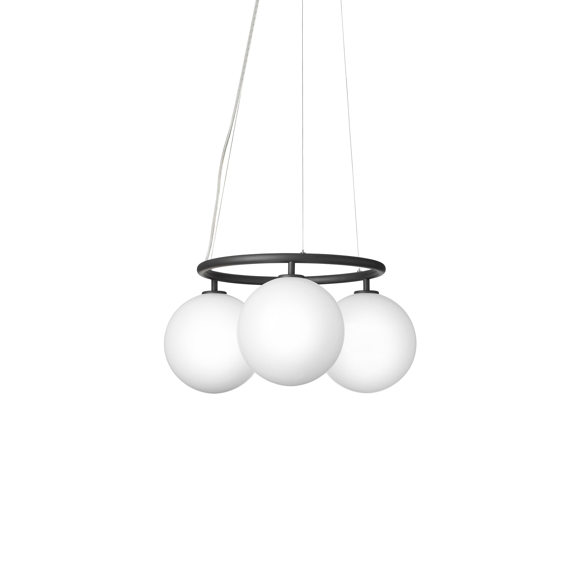 Miira 3 Circular Pendant: Rock Grey + Optic Clear