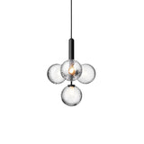 Miira 4 Chandelier: Rock Grey + Optic Clear