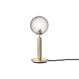 Miira Table Lamp: Optic Clear + Brass