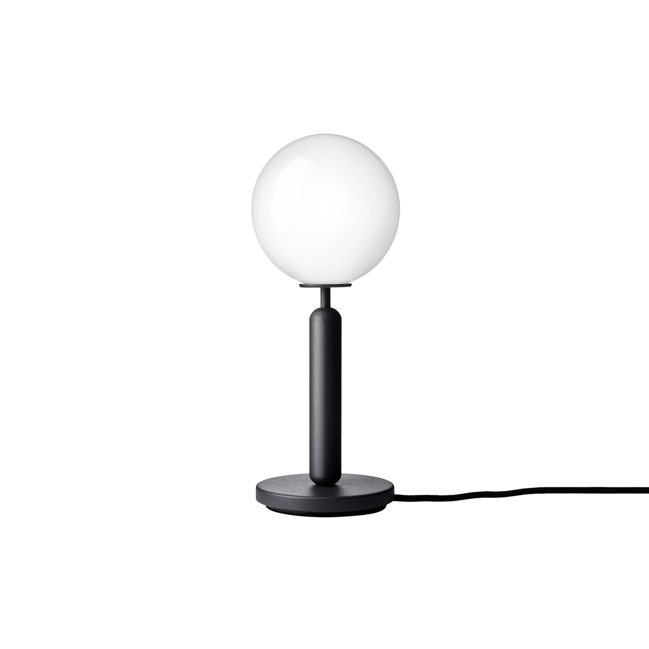Miira Table Lamp: Opal White + Rock Grey