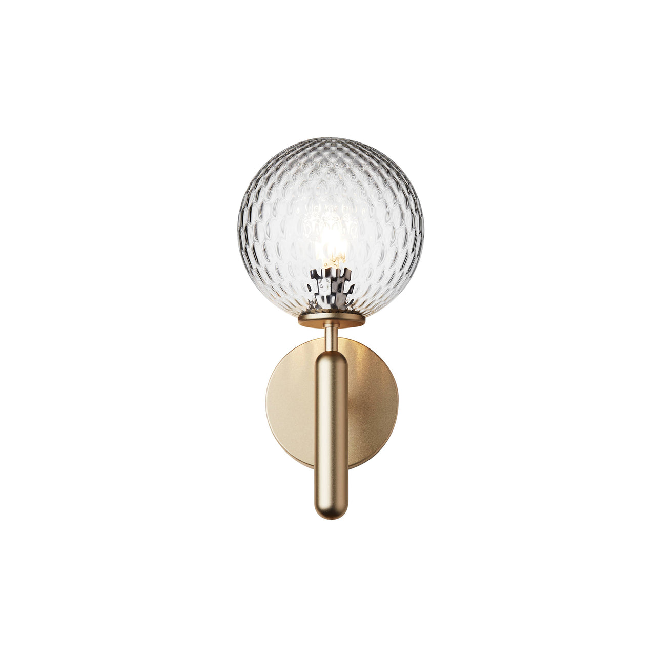 Miira Wall Lamp: Optic Clear + Brass