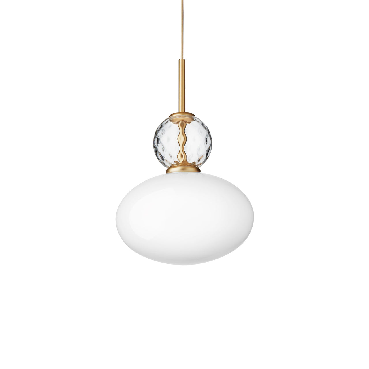 Rizzatto 32 Pendant Lamp: Satin Brass + Gold
