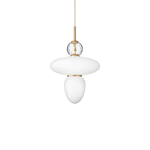 Rizzatto 43 Pendant Lamp: Satin Brass + Gold