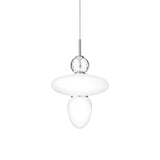 Rizzatto 43 Pendant Lamp: Satin Silver + Silver