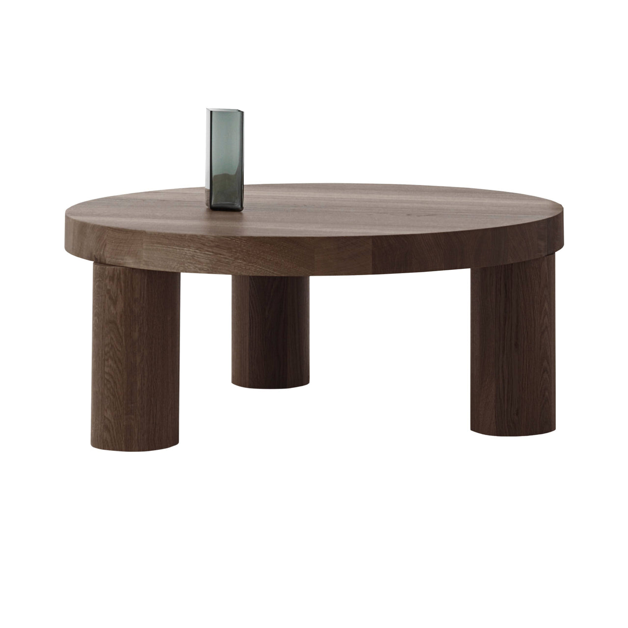 Offset Coffee Table: Umber Stained Oak
