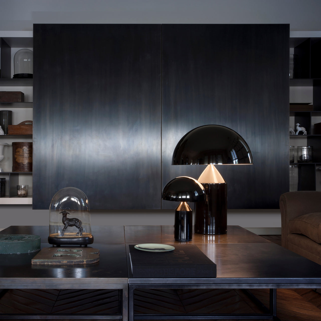 Atollo Table Lamp: Metal