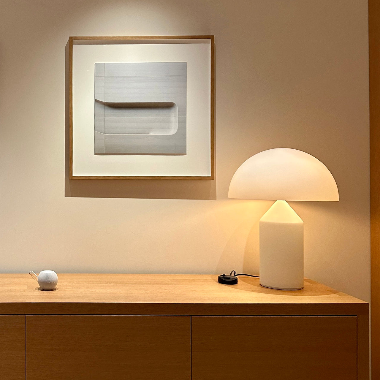 Atollo Table Lamp: Glass
